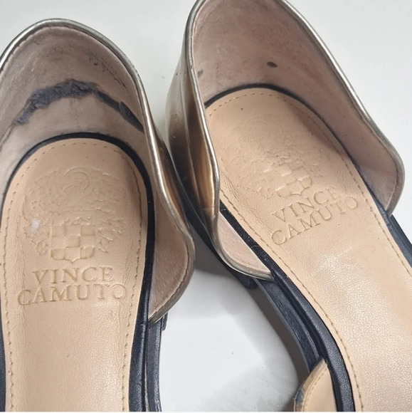 Vince Camuto D'Orsy silver metallic patent leather  tassel flats SZ 6 - Picture 5 of 10